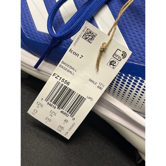 NEW! Adidas Ion 7 Baseball Cleats Royal Blue White Lightweight Men's Size 13 - Picture 9 of 9